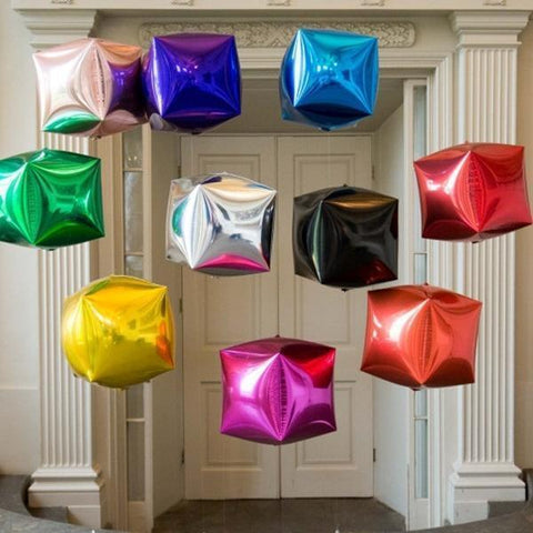 14x14 in 4D Cube Mylar Foil Balloon