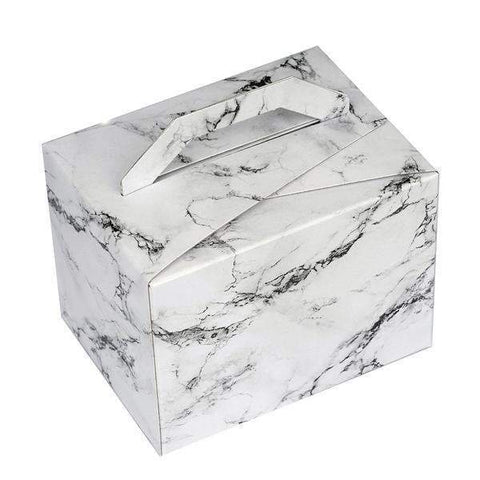 Marble Design Black and White Tote Unique Favor Box