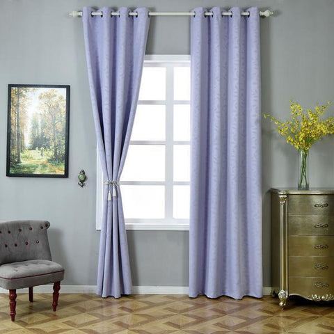 52" x 108" Lavender Embossed Blackout Window Curtain