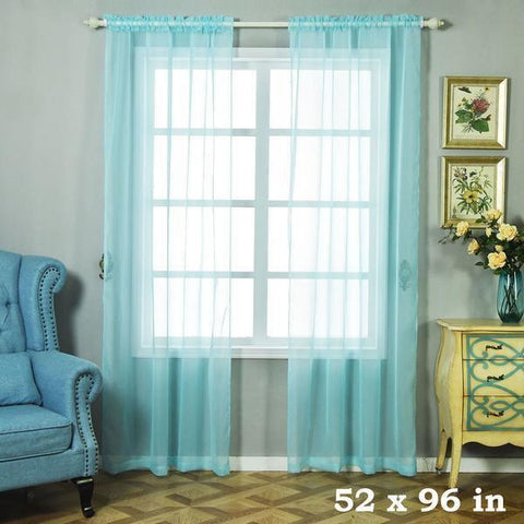 52 x 96 inches Sheer Organza Curtains