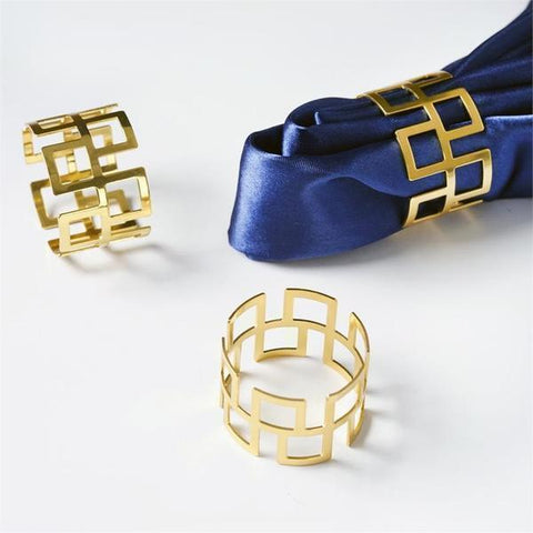 Classic Metal Napkin Rings Set
