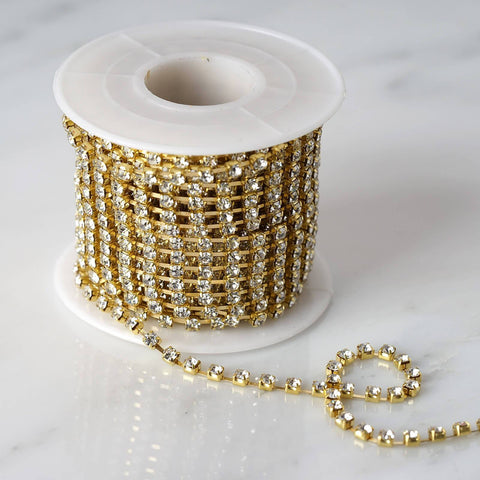 10 yards 3mm Diamond Chain Roll Craft Ribbon