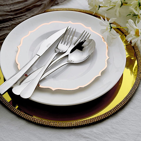 Disposable Plastic Plates With Scalloped Rim
