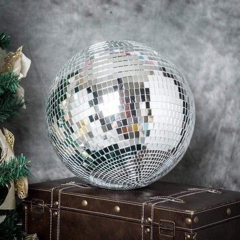 24" wide Large Silver Glass Hanging Party Disco Mirror Ball