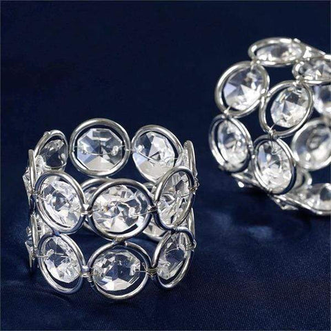 Faux Crystal Beaded Napkin Rings