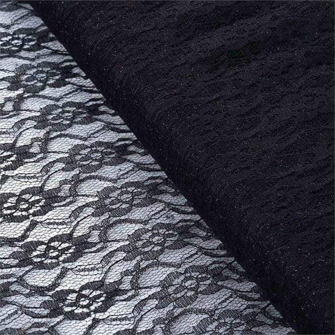 Glittered Lace Fabric Bolt