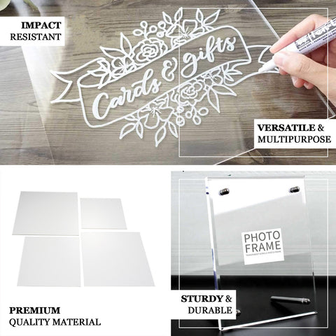 Clear Square Plexiglass Sheets DIY Acrylic Sign Boards