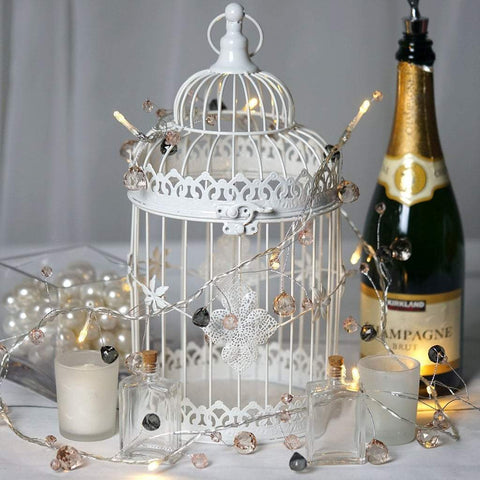 6 ft 10 LED Fairy Lights with Crystal Beads Battery Operated Garlands