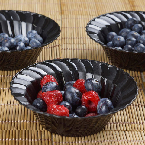 12 pcs 5 oz Disposable Round Waved Plastic Bowls