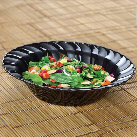 12 pcs 16 oz Disposable Round Waved Plastic Bowls