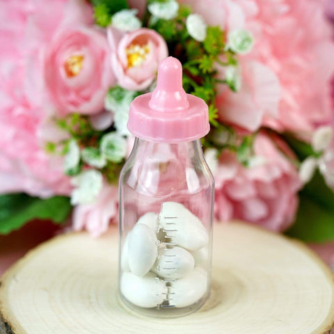 12 pcs 4.5 in tall Plastic Milk Bottles Baby Boy Shower Favors