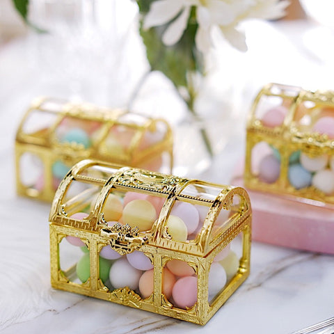 12 Mini Treasure Chests Favor Boxes