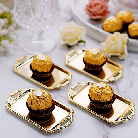 12 Metallic Mini Trays Favor Holders