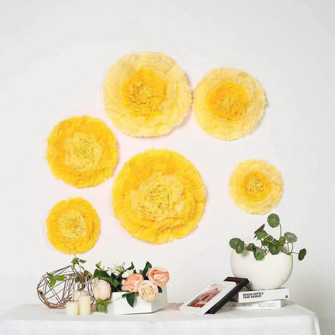 6 pcs 12 16 20 inches wide Carnations Extra Large Paper Flowers
