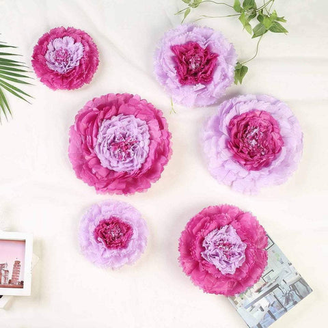 6 pcs 7 9 11 inches wide Carnations Large Paper Flowers