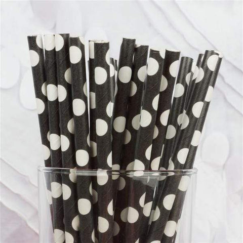 Polka Dot Party Paper Straws