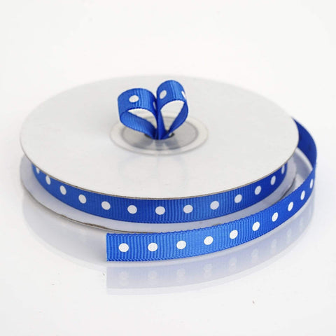 3/8 in x 25 Yards Intricate Single Face Satin Polka Dot Ribbon