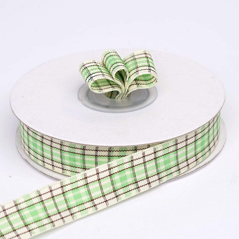 5/8 in x 25 yards Plaid Ribbon