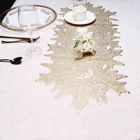 3 feet Leaf Vinyl Table Runner Plastic Placemat