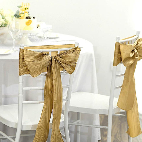 5 Crinkle Accordion Taffeta Chair Sashes