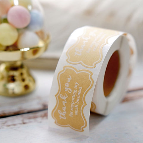 500 Thank You For Supporting My Small Business Stickers Roll
