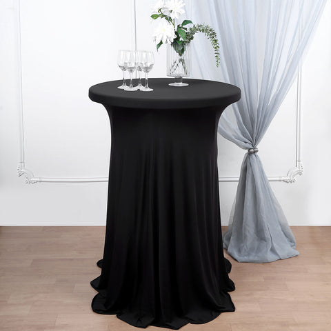 Natural Wavy Drapes Cocktail Table Cover Spandex Tablecloth