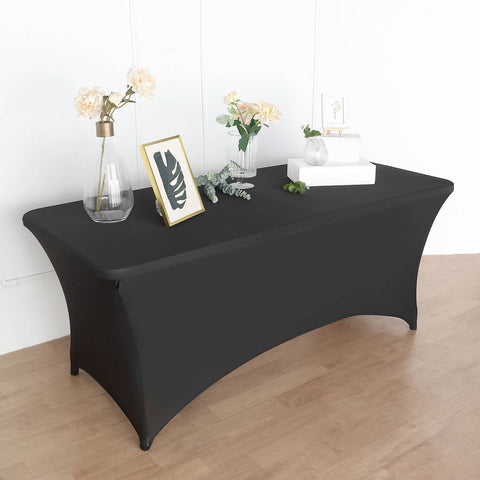 6 feet Fitted Spandex Tablecloth Open Back Rectangle Table Cover