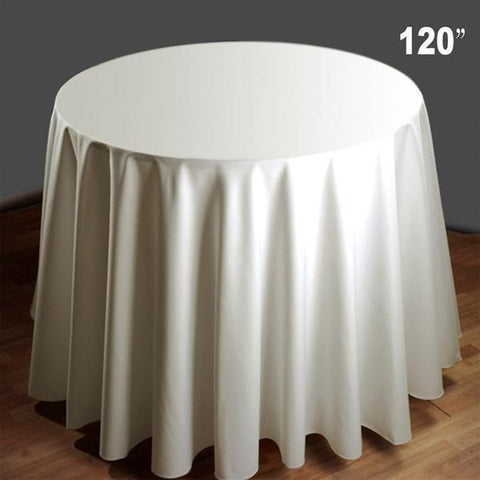 120" Ivory Round Premium Quality Polyester
