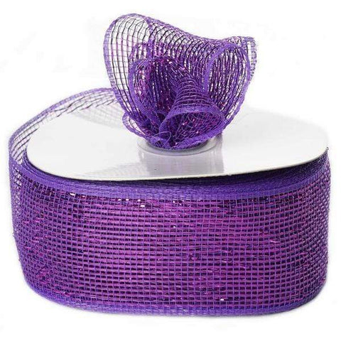 2.5 inch x 25 yards Purple Deco Mesh Ribbon