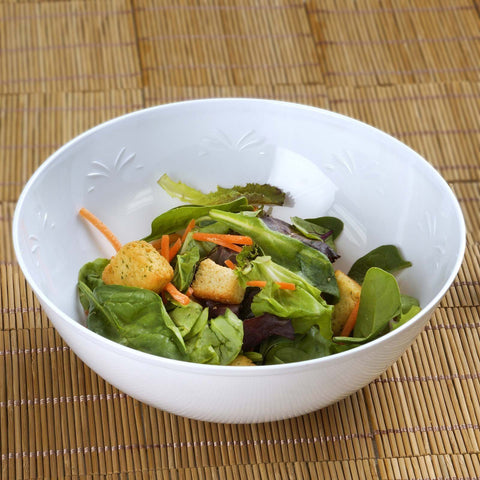 4 pcs 7.5" wide 32 oz Disposable Round Plastic Serving Bowls