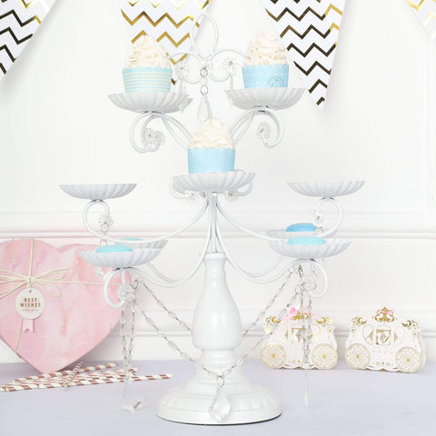 20" tall Metal Cupcake Stand with Crystal Beads