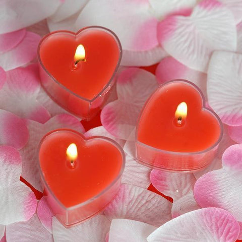 12 pcs Wedding Heart Votive Tealight Candles Party Supplies