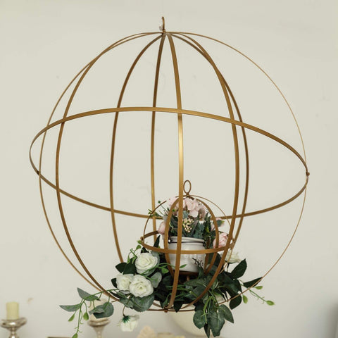 Globe Ring Hanging Candle Holder Centerpiece