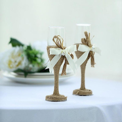 Clear Wedding Glasses Champagne Toasting Flutes