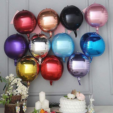2 pcs 13" long 4D Oval Mylar Foil Balloons