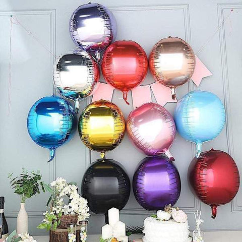 2 pcs 17 in long 4D Oval Mylar Foil Balloons