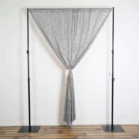 2 pcs 9 feet Sequined Backdrop Curtains Drapes Panels