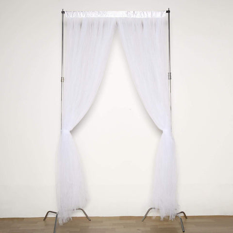 5 feet x 10 feet Sheer Tulle Curtain Backdrop Panels