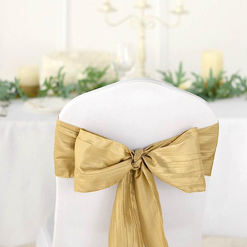 5 pcs Accordion Crinkle Taffeta Chair Sashes