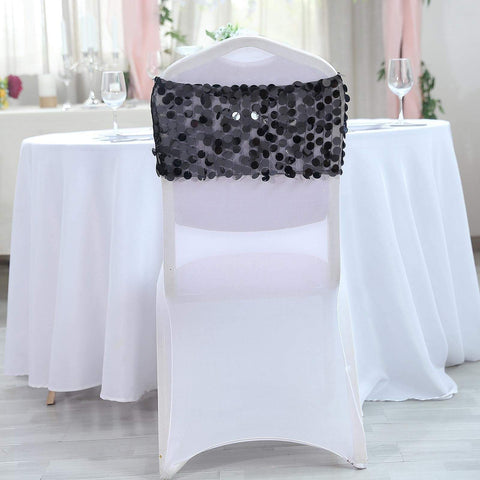 5 pcs 10 in wide Big Payette Sequined Chair Sashes