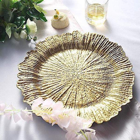 6 pcs 13" Round Reef Charger Plates
