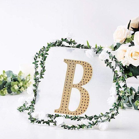 8" Gold Self-Adhesive Rhinestones Gems Sticker