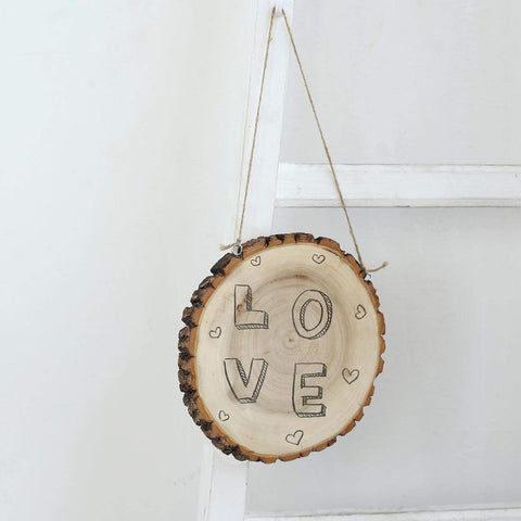 Natural Wood Plaques Hanging Signs