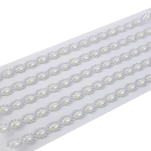 5 strips Stick on Oval Diamond Self-Adhesive Gems