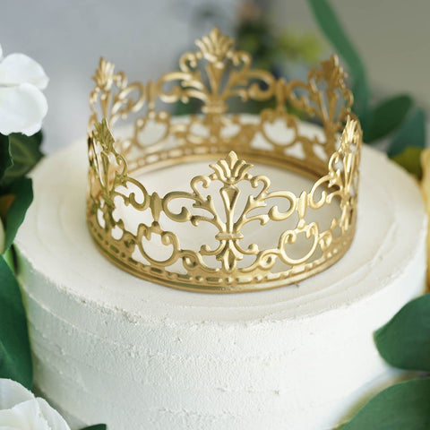4" wide Royal Crown Cake Topper Party Centerpiece