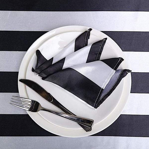 5 pcs 20x20 in Stripes Satin Table Napkins