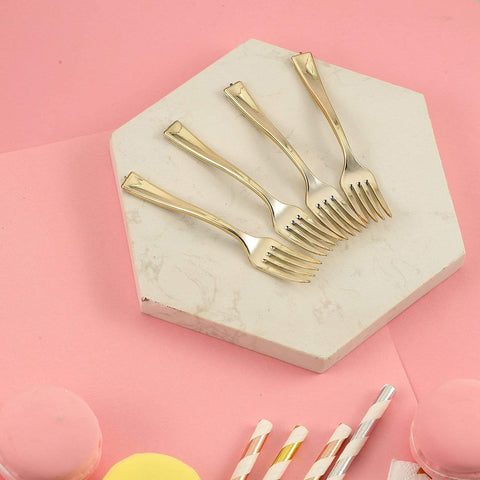 24 pcs 4 in long Disposable Plastic Party Appetizer Forks