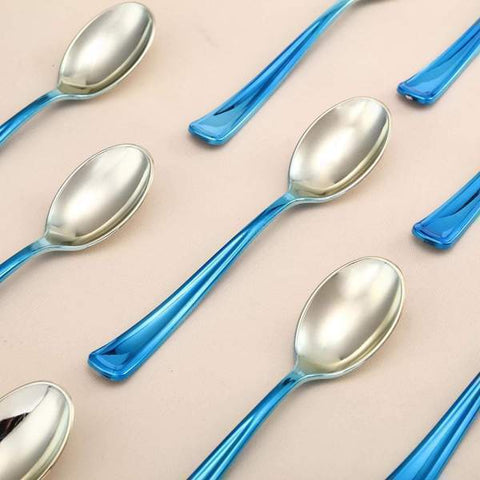 24 pcs 7 in long Ombre Disposable Plastic Party Spoons