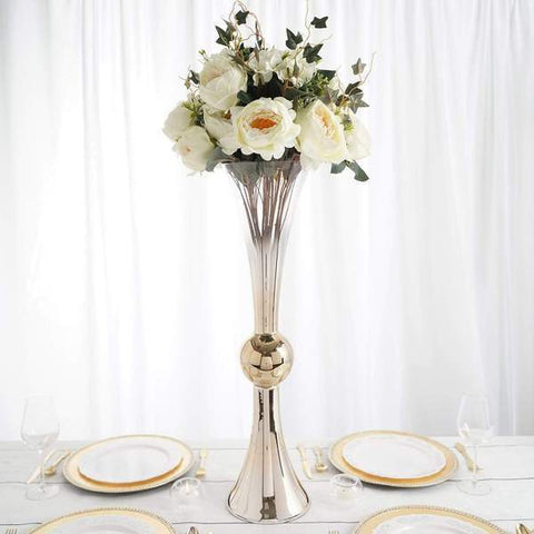 35 in tall Glass Trumpet Centerpiece Vases