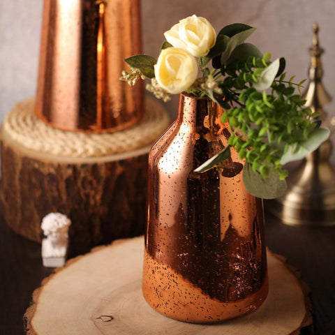 Geometric Mercury Glass Vases Centerpieces